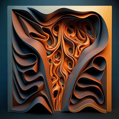 3D model abstract painting (STL)